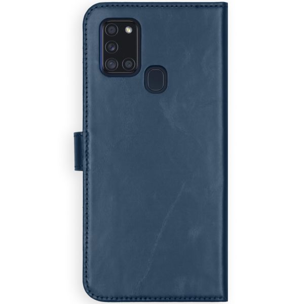 Echtleder Klapphülle für das Samsung Galaxy A21s - Blau