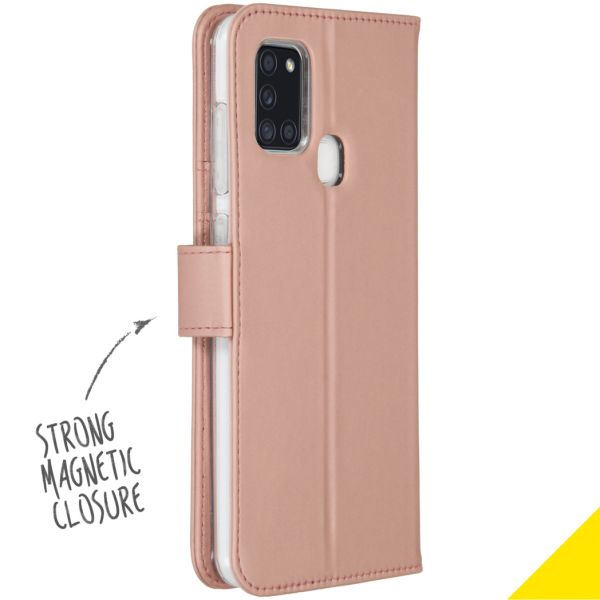 Wallet TPU Klapphülle für das Samsung Galaxy A21s - Roségold