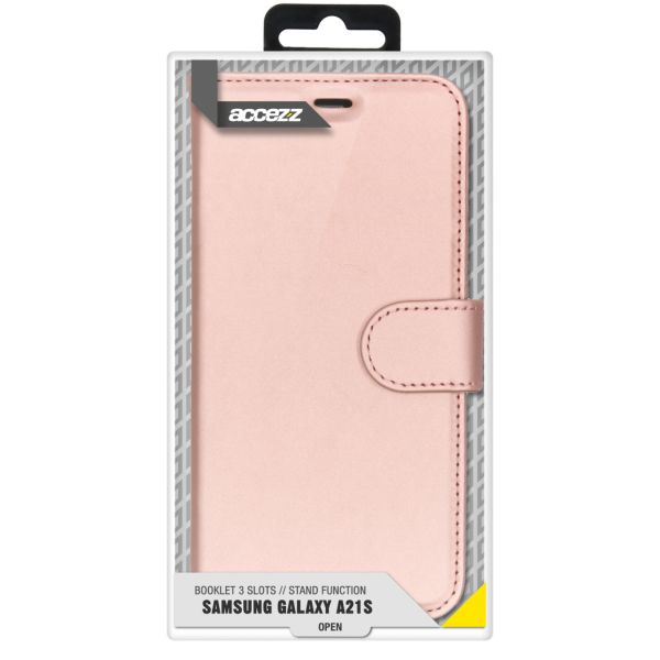 Wallet TPU Klapphülle für das Samsung Galaxy A21s - Roségold