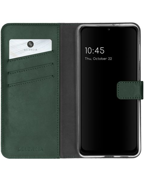 Echtleder Klapphülle für das Samsung Galaxy A22 (5G) - Grün