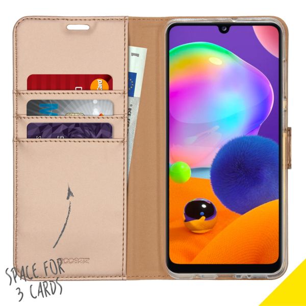 Wallet TPU Klapphülle für das Samsung Galaxy A31 - Gold