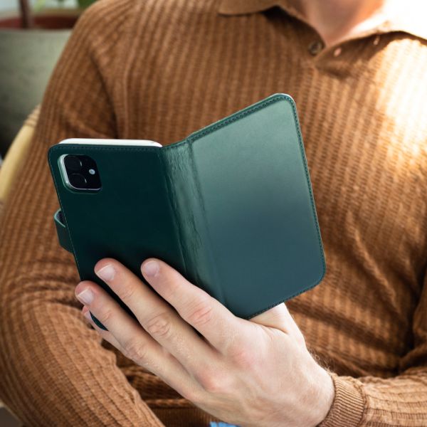 Echtleder Klapphülle Grün für das Samsung Galaxy A40