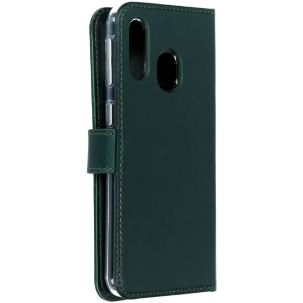 Echtleder Klapphülle Grün für das Samsung Galaxy A40