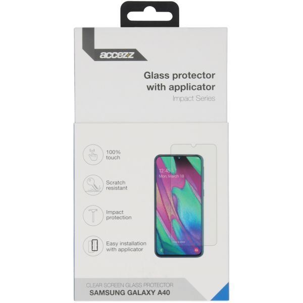 Glass Screenprotector + Applicator Samsung Galaxy A40 - Screenprotector