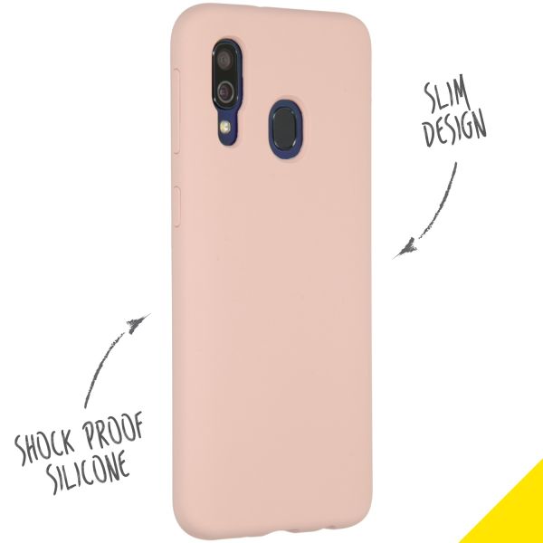 Liquid Silikoncase Rosa für das Samsung Galaxy A40