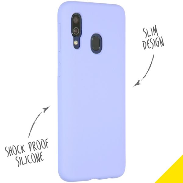 Liquid Silikoncase Lila für das Samsung Galaxy A40