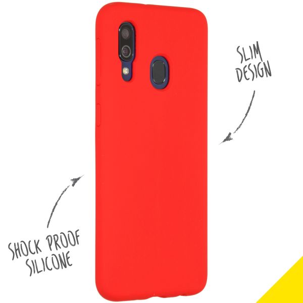 Liquid Silikoncase Rot für das Samsung Galaxy A40