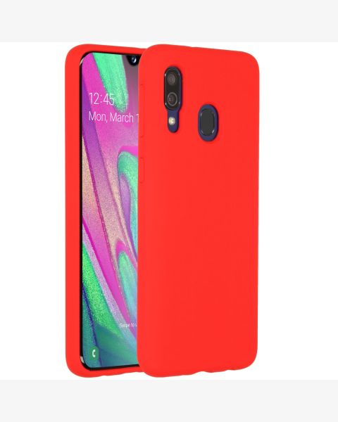 Accezz Liquid Silicone Backcover Samsung Galaxy A40 - Rood / Rot / Red