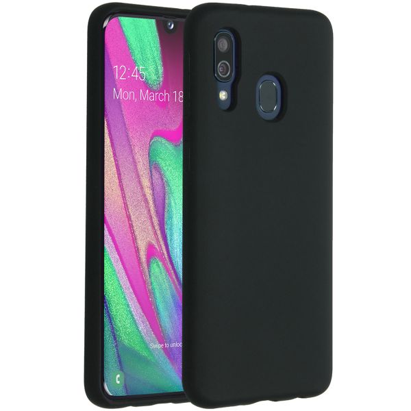 Liquid Silikoncase Schwarz für das Samsung Galaxy A40