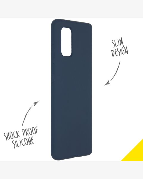 Liquid Silikoncase Blau für das Samsung Galaxy A41