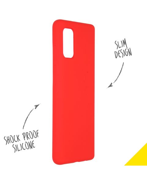 Liquid Silikoncase Rot für das Samsung Galaxy A41