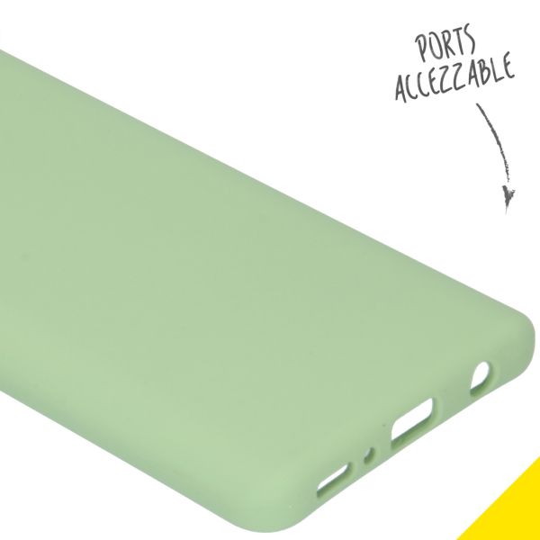 Liquid Silicone Backcover Samsung Galaxy A41 - Groen - Groen / Green