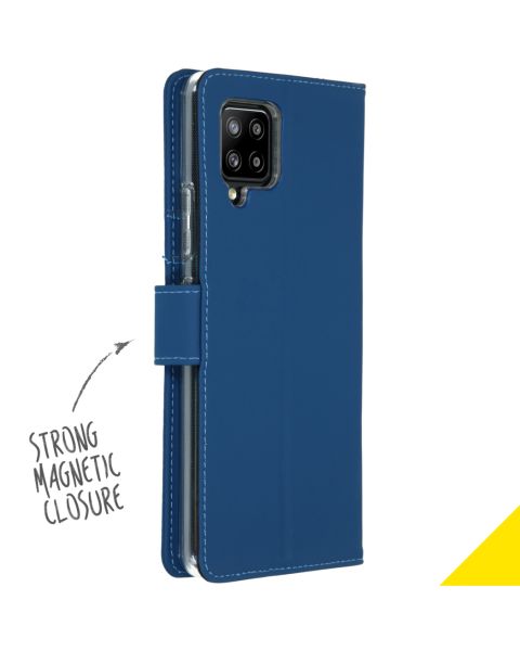 Wallet TPU Klapphülle für das Samsung Galaxy A42 - Dunkelblau