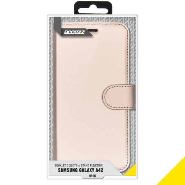 Wallet TPU Klapphülle für das Samsung Galaxy A42 - Gold