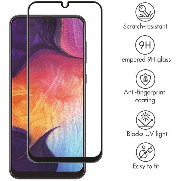 Premium Screen Protector aus gehärtetem Glas für das Samsung Galaxy A50 / A30s / M31 - Schwarz