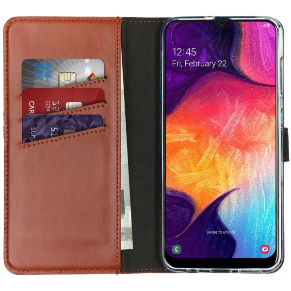 Echtleder Klapphülle Hellbraun für das Samsung Galaxy A50 / A30s