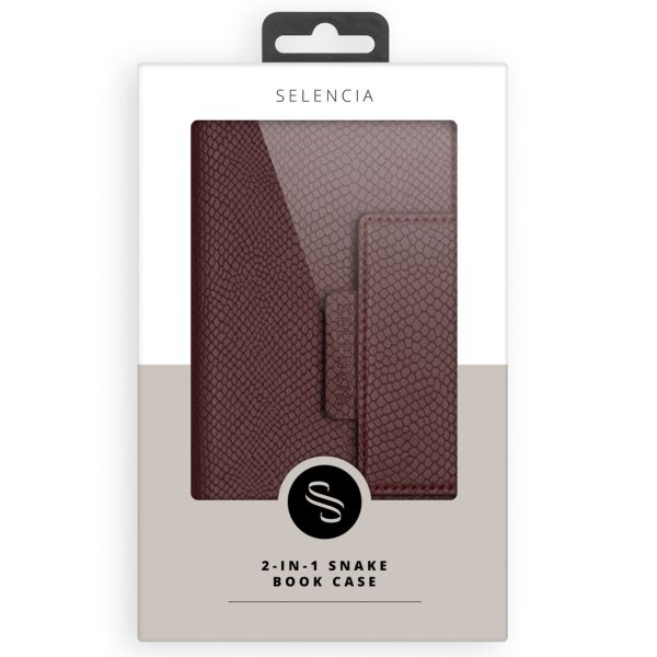 2-in-1 Uitneembare Slang Bookcase Galaxy A50 / A30s - Rood - Donkerrood / Dark Red