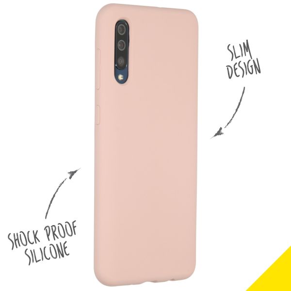 Liquid Silicone Backcover Samsung Galaxy A50 / A30s - Roze - Roze / Pink