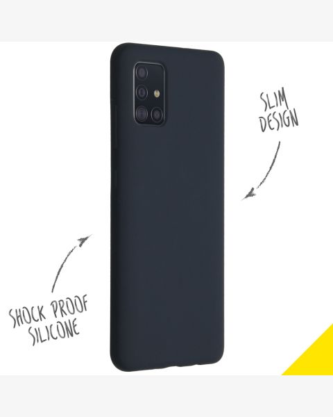 Liquid Silikoncase Blau für das Samsung Galaxy A51