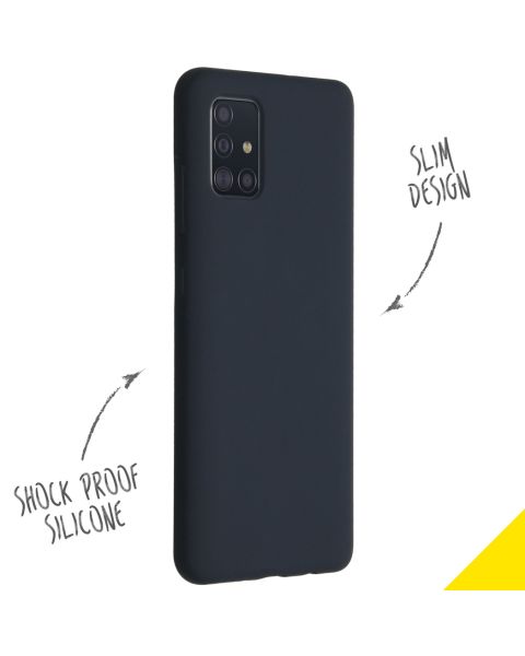 Liquid Silikoncase Blau für das Samsung Galaxy A51