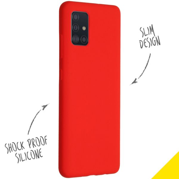 Liquid Silikoncase Rot für das Samsung Galaxy A51
