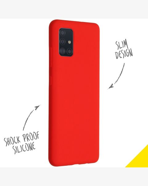 Liquid Silikoncase Rot für das Samsung Galaxy A51