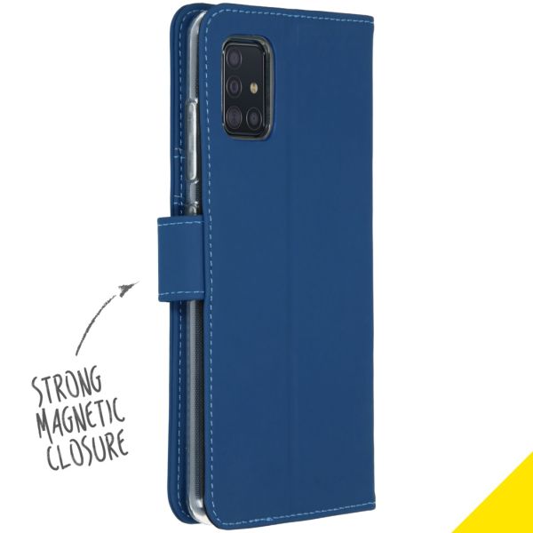 Wallet TPU Klapphülle Dunkelblau für das Samsung Galaxy A51