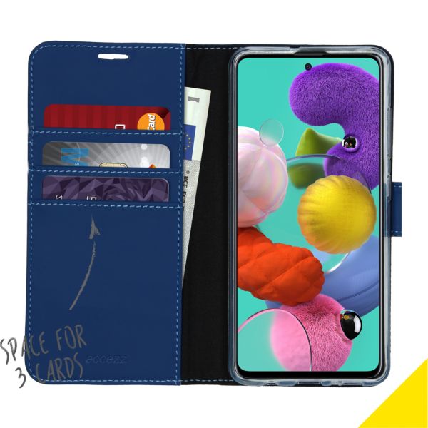 Wallet TPU Klapphülle Dunkelblau für das Samsung Galaxy A51