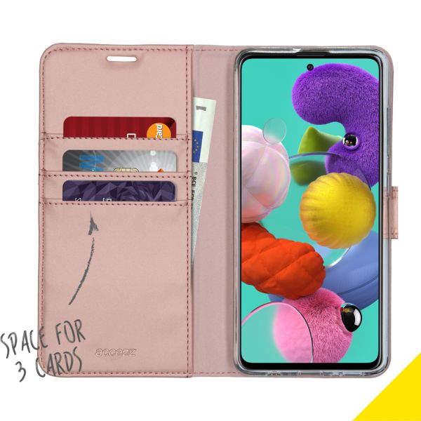 Accezz Wallet Softcase Bookcase Samsung Galaxy A51 - Rosé Goud / Roségold