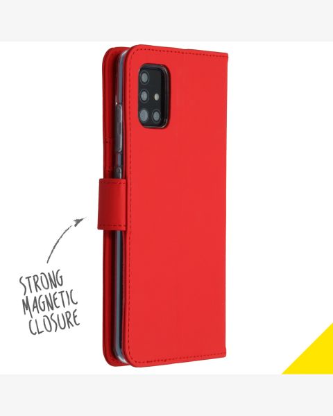 Wallet TPU Klapphülle Rot für das Samsung Galaxy A51