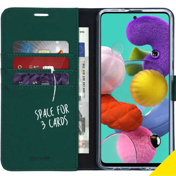 Wallet TPU Klapphülle Grün für das Samsung Galaxy A51