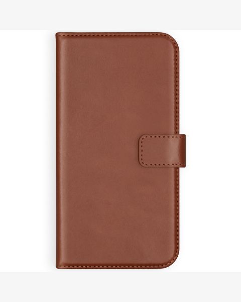 Selencia Echt Lederen Bookcase Samsung Galaxy A51 - Lichtbruin / Hellbraun  / Light Brown