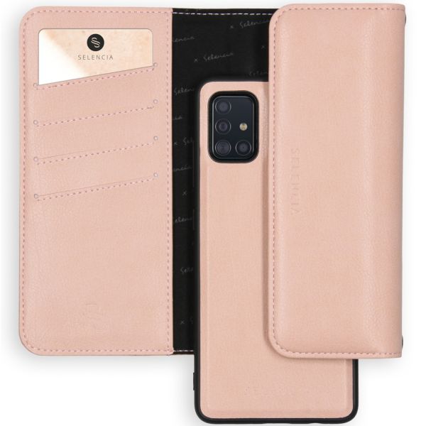 Eny Uitneembare Vegan Lederen Clutch Galaxy A51 - Roze - Roze / Pink