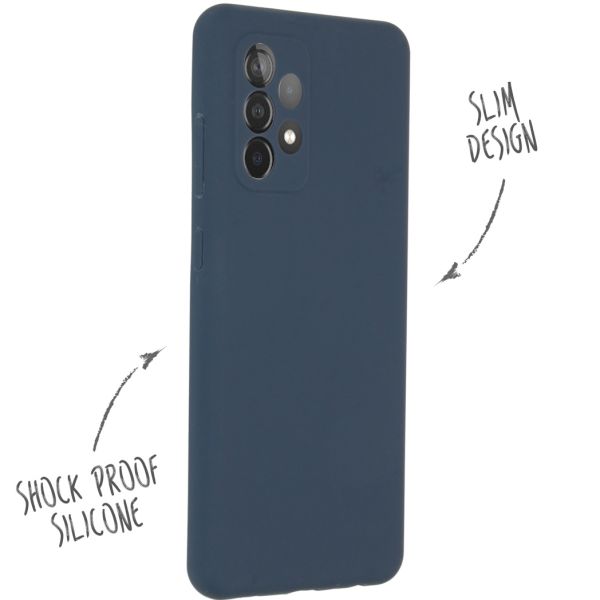 Liquid Silikoncase für das Samsung Galaxy A52(s) (5G/4G) - Dunkelblau