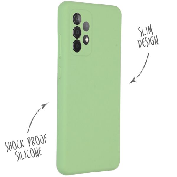 Accezz Liquid Silicone Backcover Galaxy A52(s) (5G/4G) - Groen / Grün  / Green