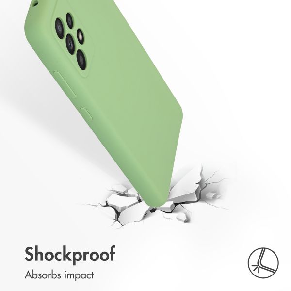 Accezz Liquid Silicone Backcover Galaxy A52(s) (5G/4G) - Groen / Grün  / Green