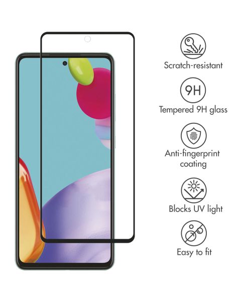 Premium Screen Protector aus gehärtetem Glas für das Samsung Galaxy A52(s) (5G/4G) / A53 - Schwarz
