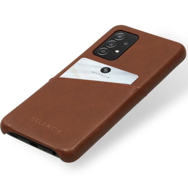 Selencia Vegan Lederen Backcover Samsung Galaxy A52(s) (5G/4G) - Bruin / Braun  / Brown