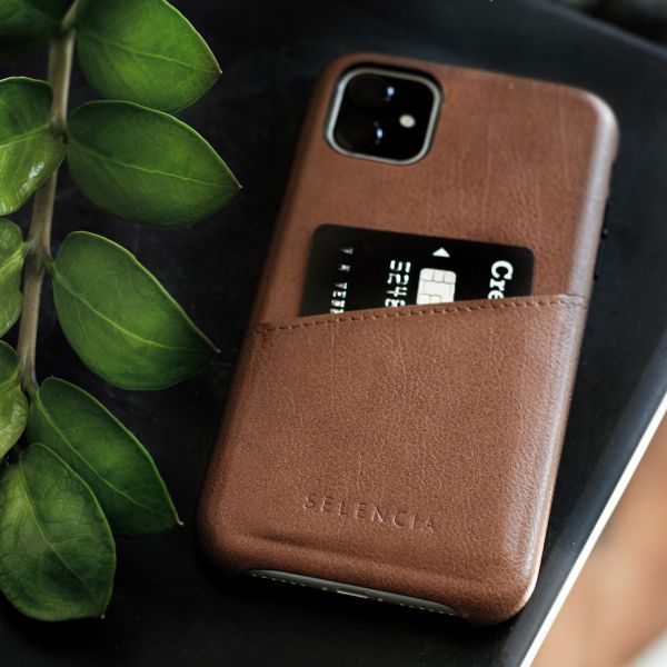 Selencia Vegan Lederen Backcover Samsung Galaxy A52(s) (5G/4G) - Bruin / Braun  / Brown