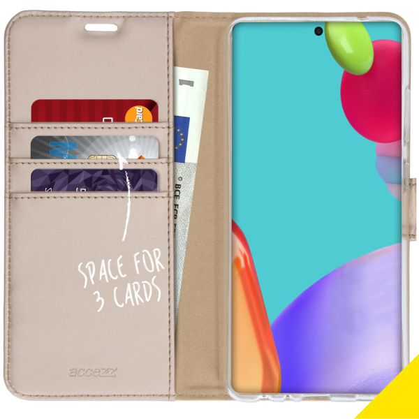 Accezz Wallet Softcase Bookcase Samsung Galaxy A52(s) (5G/4G) - Goud / Gold