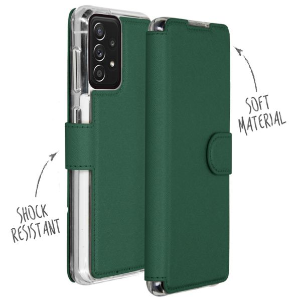Xtreme Wallet Booktype Galaxy A52 5G / A52 4G - Donkergroen - Donkergroen / Dark Green