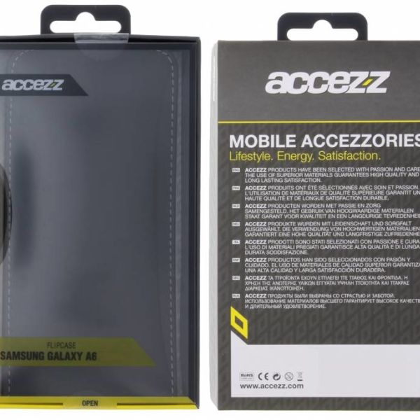 Flipcase Samsung Galaxy A6 (2018) - Zwart / Black
