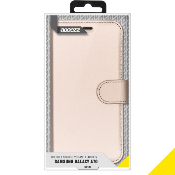 Accezz Wallet Softcase Bookcase Samsung Galaxy A70 - Goud / Gold