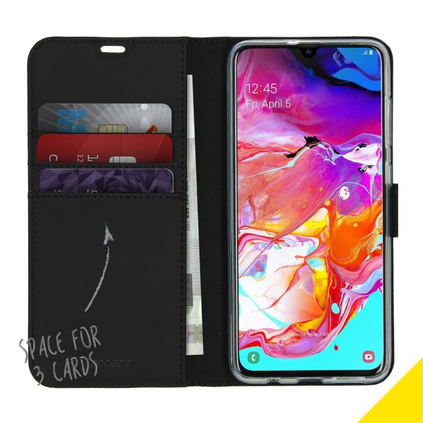 Wallet TPU Klapphülle Schwarz für das Samsung Galaxy A70