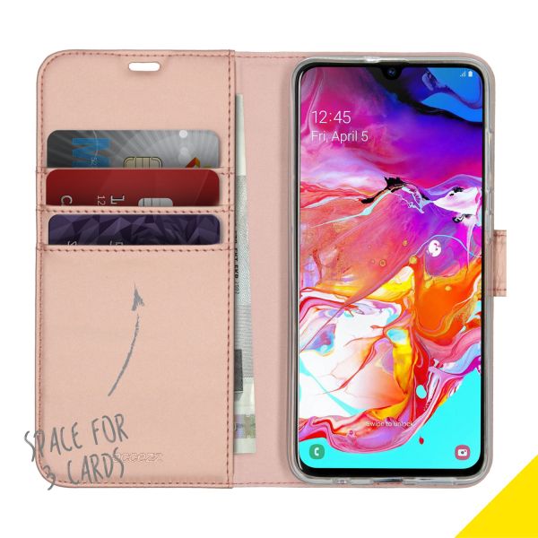 Accezz Wallet Softcase Booktype Samsung Galaxy A70 - Rosé Goud / Roségold
