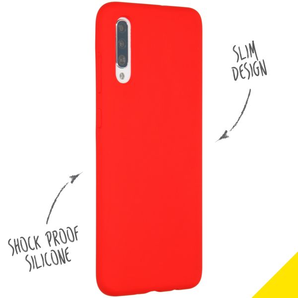 Liquid Silicone Backcover Samsung Galaxy A70 - Rood - Rood / Red