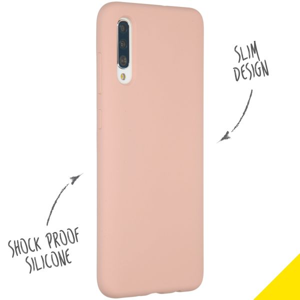 Liquid Silicone Backcover Samsung Galaxy A70 - Roze - Roze / Pink