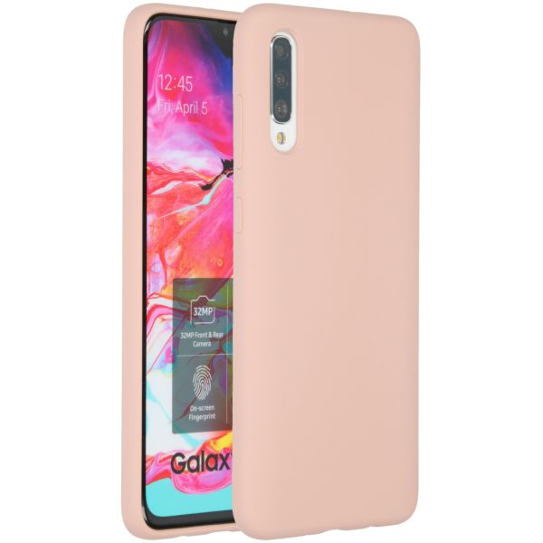 Liquid Silicone Backcover Samsung Galaxy A70 - Roze - Roze / Pink