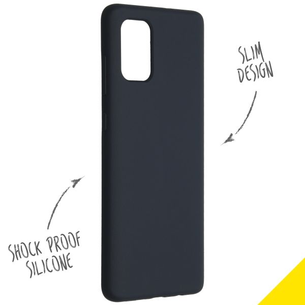 Liquid Silikoncase Blau für das Samsung Galaxy A71
