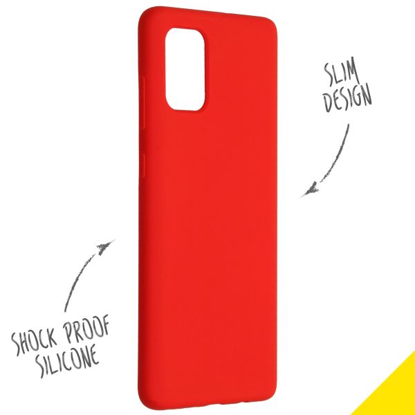 Liquid Silikoncase Rot für das Samsung Galaxy A71